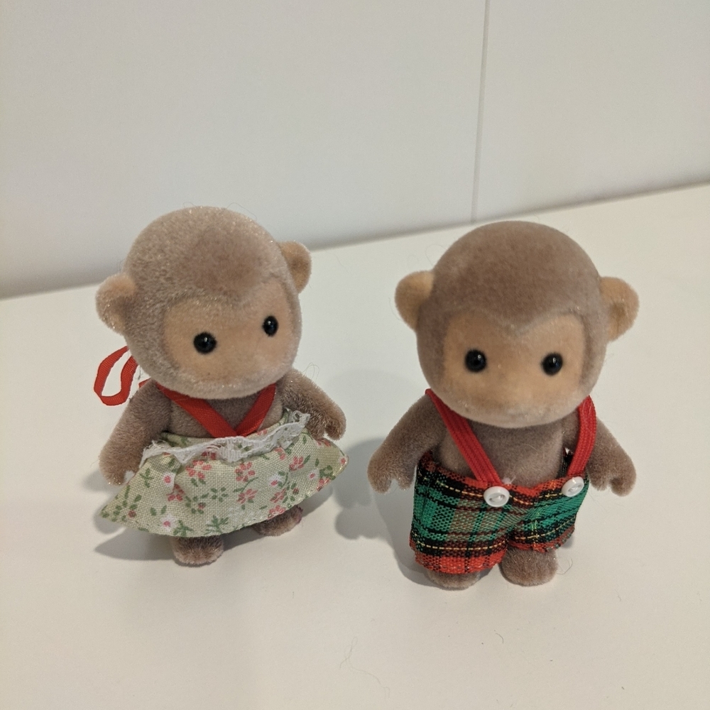 Calico Critters 2 monkey siblings
